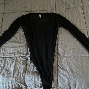 Small black mesh leotard